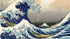 Den store bølge ud for Kanagawa af den japanske kunstner Hokusai.