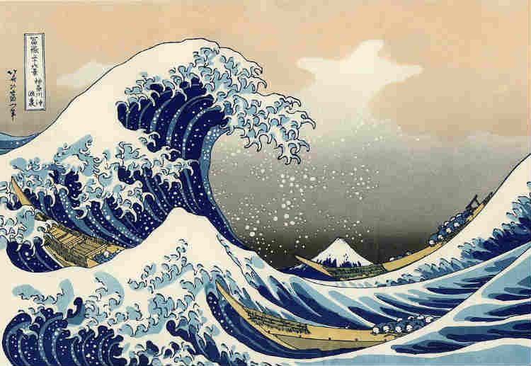 Den store bølge af Hokusai. 