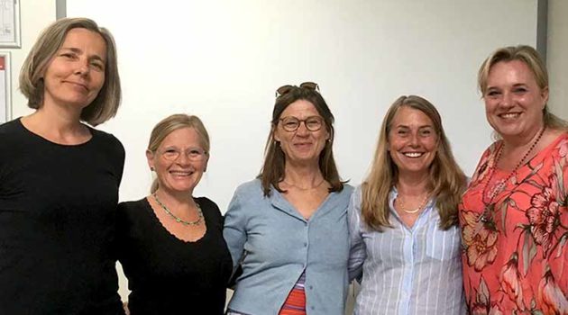 Helle Marker, Hanne Ravn, Birthe Moksha (formand), Gitte Bowman Bak, (kasserer), Lisa Klint (suppleant) og Mie Glud Pedersen (ikke på fotoet).